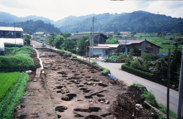黒内細野遺跡の全景（飛騨市古川町黒内）
