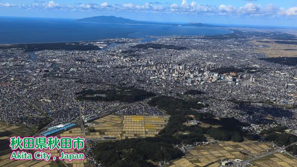 秋田市の空撮
